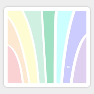 Art Deco Pastel Rainbow #minimal #art #design #kirovair #buyart #decor #home Sticker